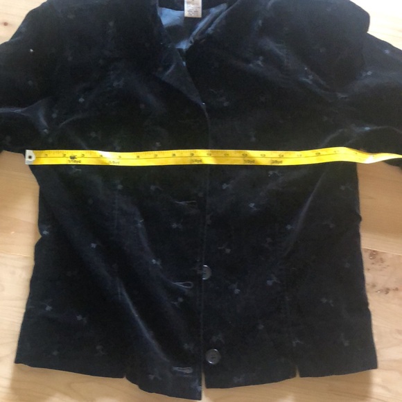 AT Denim Jacket —Black with Silver Tulips - Picture 11 of 14